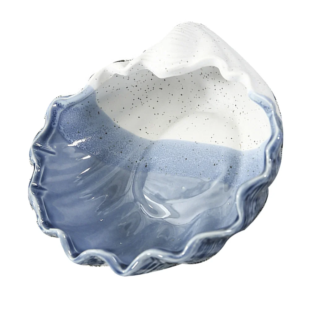 1Pcs Seashell Jewelry Tray Ceramic Storage Organizer Multi-Function Desktop Display Ring Necklace Holder Household