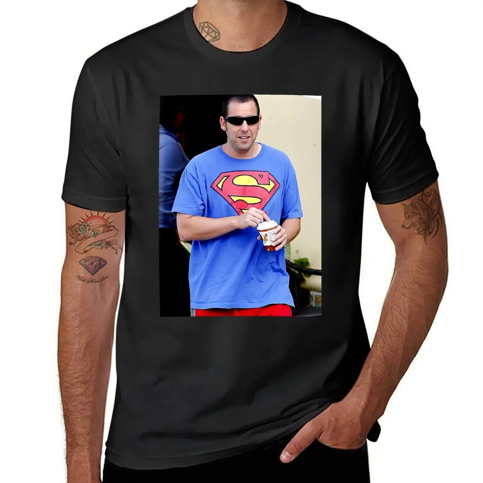 

Adam Sandler meme T-Shirt blanks anime clothes Short sleeve tee mens graphic t-shirts funny