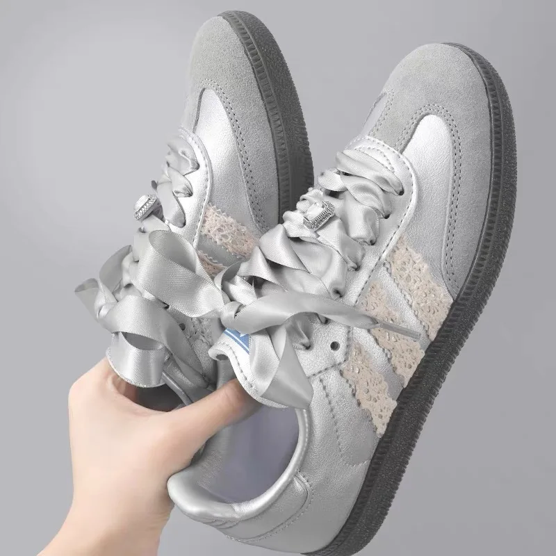 1 Paar Breite 2 cm Satin-Seidenband-Schnürsenkel Regenbogenfarbene flache Schnürsenkel für Sneaker Sport Casual Lederschuhe Saiten – Detail 4