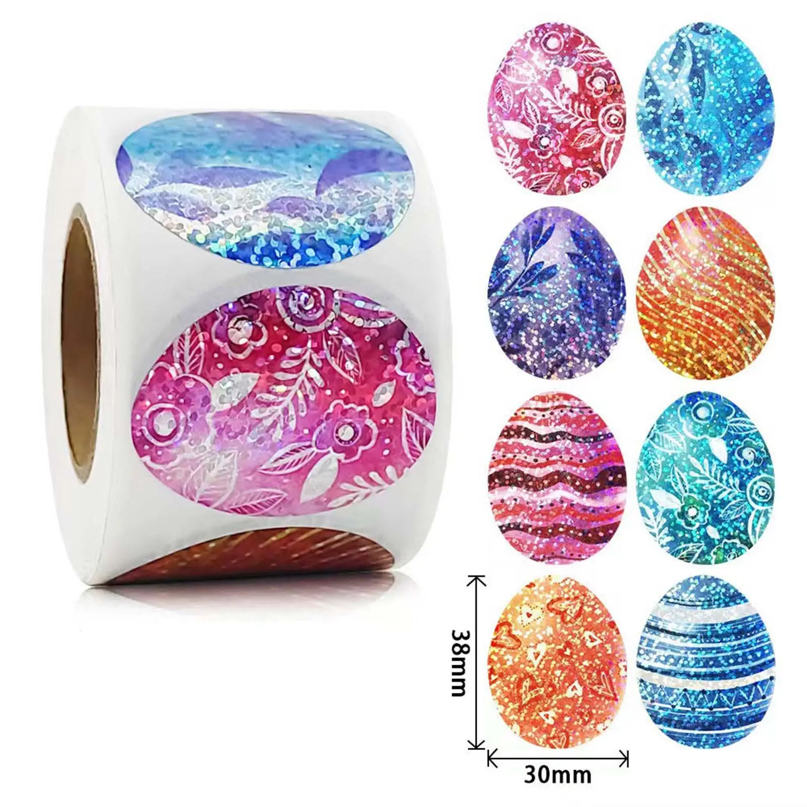500 Pieces Easter Egg Stickers Stickers Labels Scrapbooking Decorating Creative