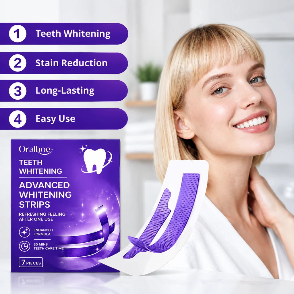 Teeth Whitening Effects - Tiras de Clareamento Dental Roxas, Removem