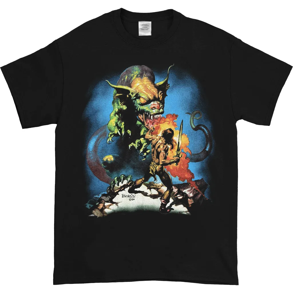 Vintage 1986 Boris Vallejo Black T-Shirt