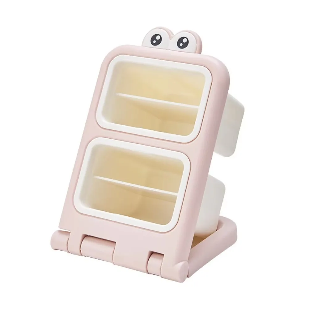Removable Desktop Slanting Organizer Large Capacity Cartoon Slanted Pen Holder Sturdy Colorful Brush Storage Container