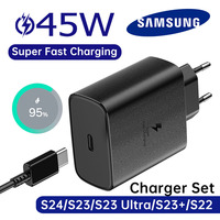 SAMSUNG 45W Type C Charger Original Samsung S24 Ultra PD USB C Adapter  Samsung Galaxy S23 S22 S21 Ultra Super Charge Zflip 5
