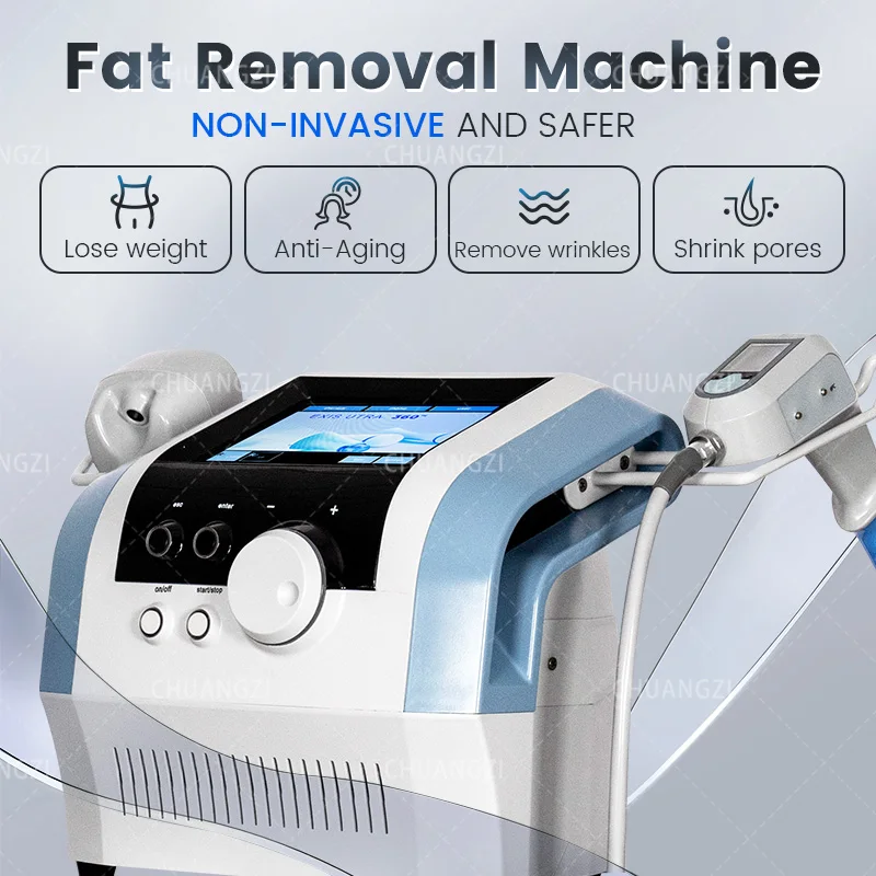 Portable Equipment Slimming Machine Ultrasound Cellulite Wrinkle Removal Face Lift 2 Handles Ultra 360 Fat Reducing Machine