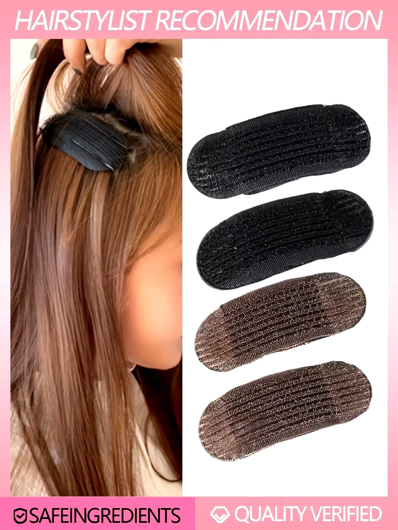 10/6/4/2pcs (Random Color) Invisible Hair Volume Clips, High Crown Hair Pad, Seamless Plastic Hair Clips, Bangs Clips, Suitable For Women, Essential For Hairstyle Design