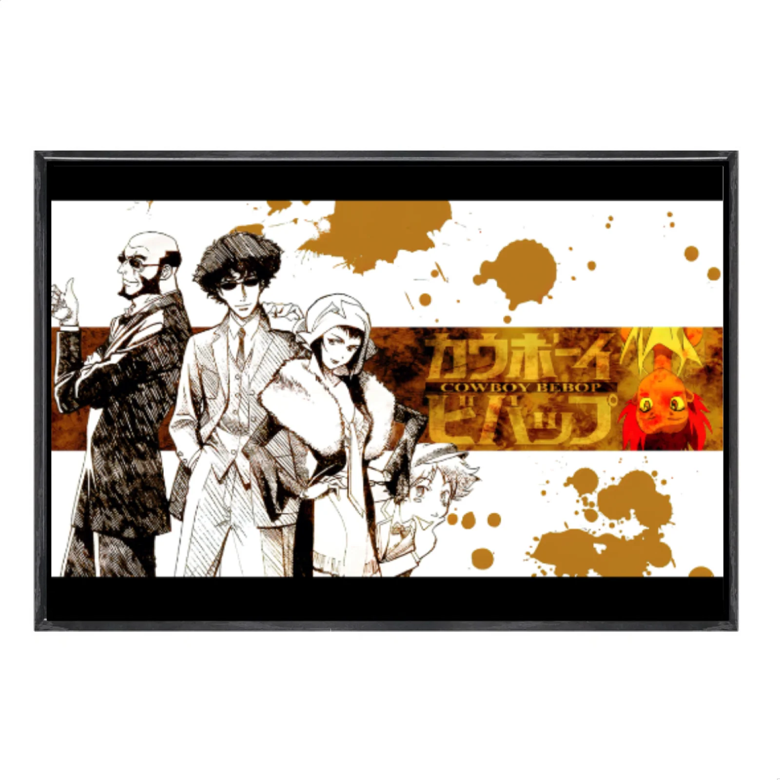 

Японская манга, многоразмерный холст, постер в двойной рамке, настенное искусство, ковбойский бибоп, домашний декор для гостиной, спальни