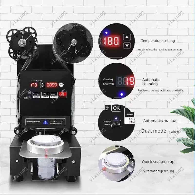 Automatic Commercial Cup Sealer Machine Suitable for Milk Tea Paper Cups and Plastic Cups Beverage Shop Equipment