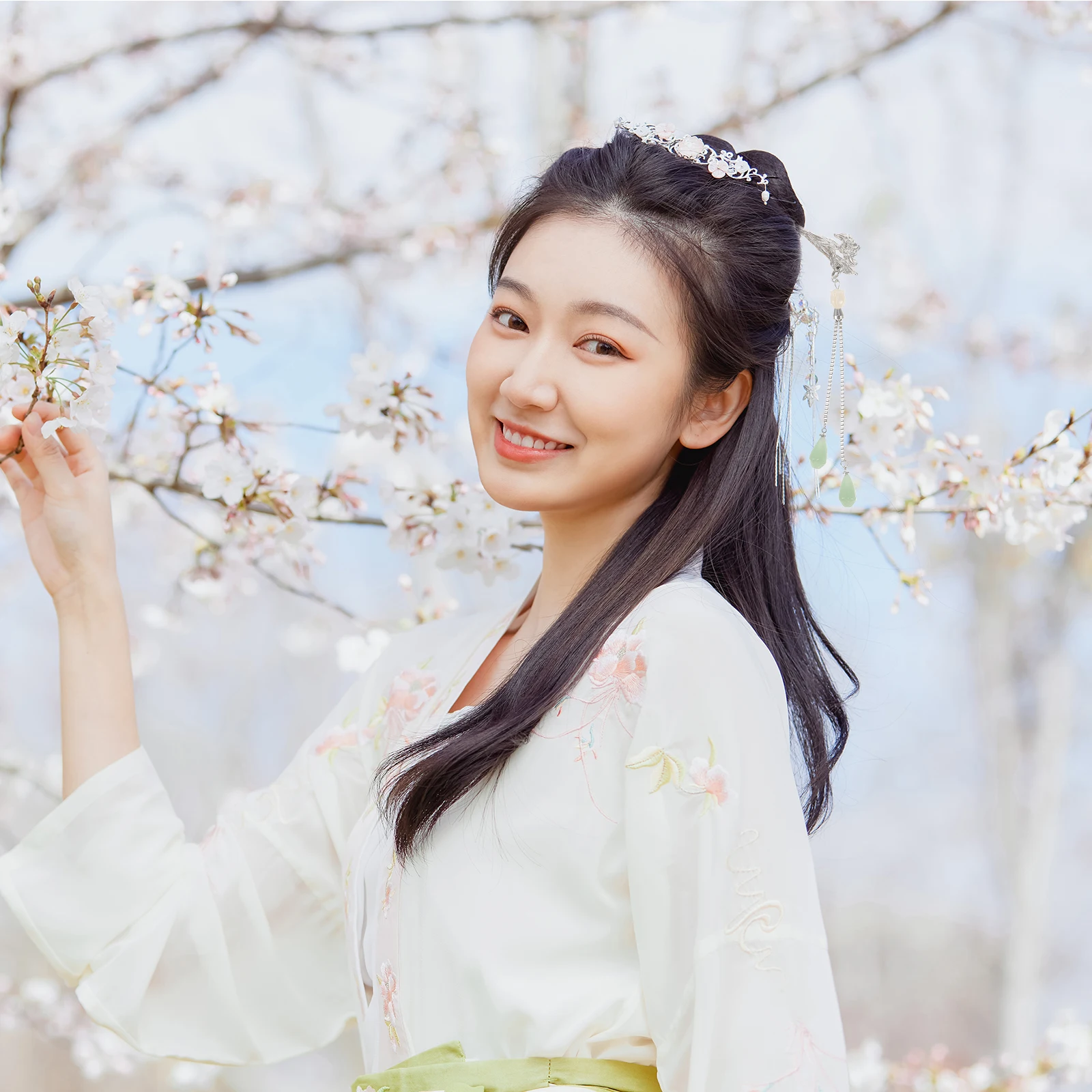 

Vintage Hair Stick Zinc Alloy Acrylic Headdress Retro Style Hairpin Bun Headpiece Ancient Culture Hair Tools Accessories