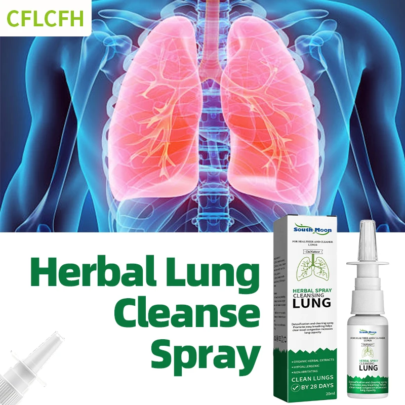 

Lung Cleanse Spray Herbal Cleaner Lungs Breath Detox Respiratory System Support Lung Cleaning Nasal Nose Mist Health Care