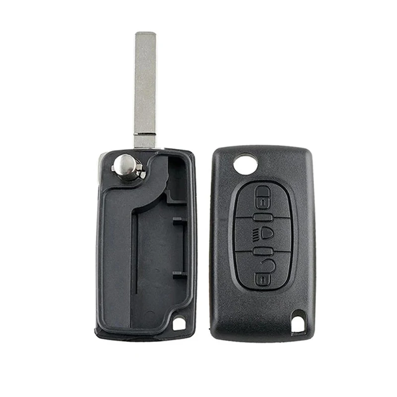 Fit For Citroen C4 Grand Picasso C5 C6 C8 Light 3 Button Flip Remote Key Fob Case