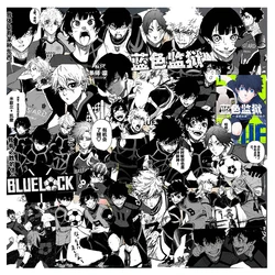 10/30/70pcs BLUE LOCK Football Anime Stickers Black White Decals Motorcycle Laptop Car Travel Luggage Waterproof Sticker Toys