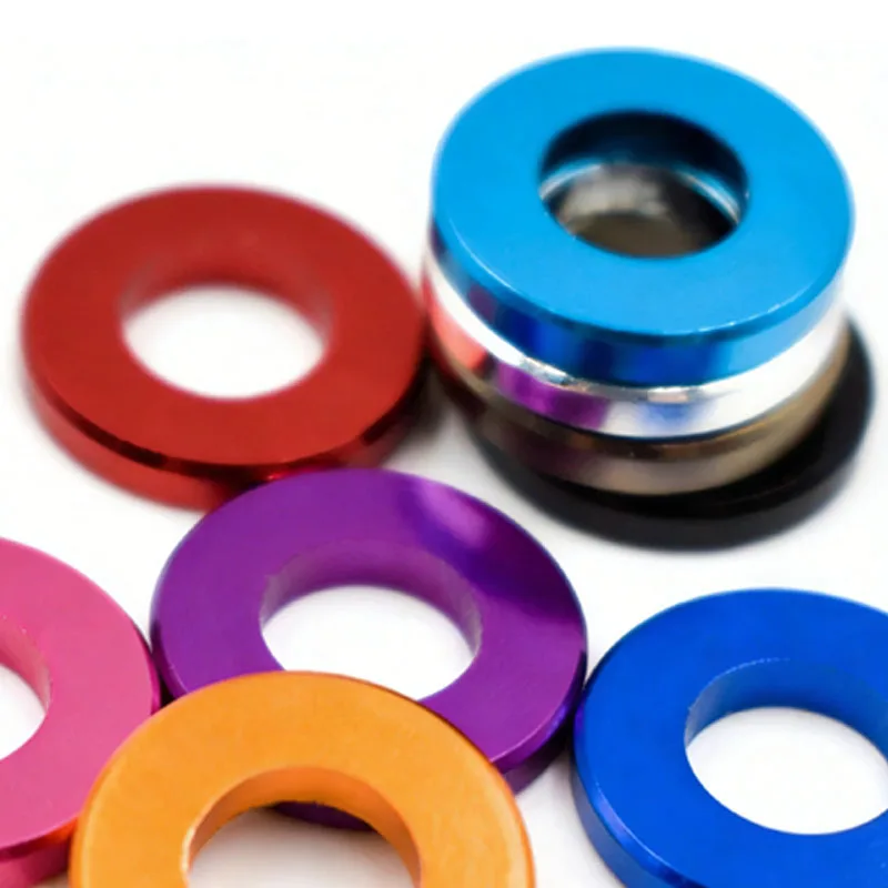 10pcs Aluminum Alloy Washer M3 M4 M5 M6 Anodised Metric Colourful Flat Spacer Gasket for RC part
