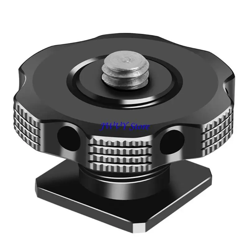 573A Flashing Hot Shoe Mount Adapter to 1/4” Thread Hole Tripod Screw Adapter for Light Stand Umbrella Flashing Holder Bracket