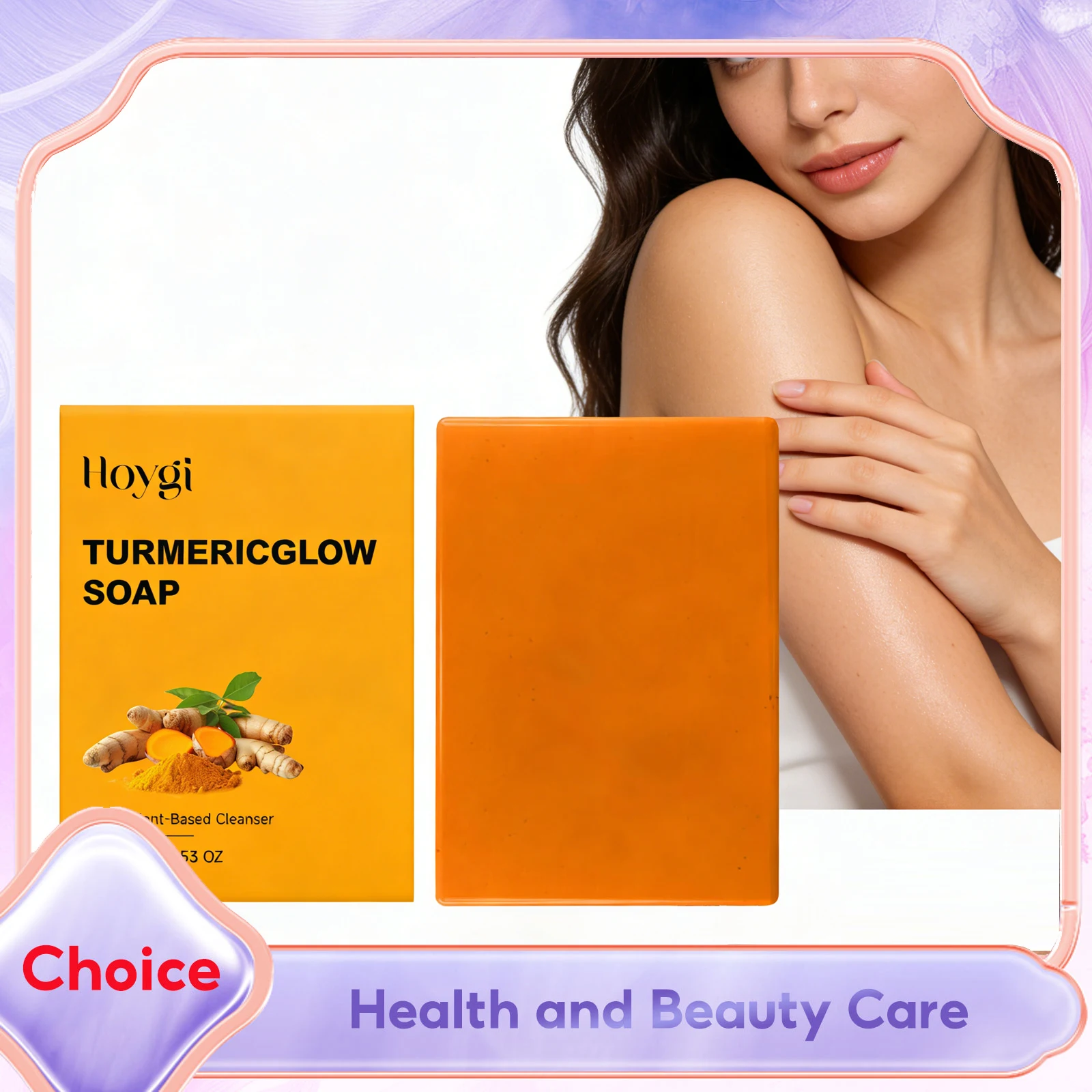 

Turmeric Glow Soap Brighten Even Complexion Revitalize Glowing Remove Darkness Exfoliating Freshing Deeply Cleansing Body Soaps