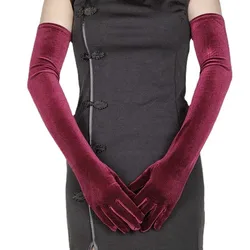 Gants coréens en velours doré pour femmes, mitaines minces, manches longues de cyclisme, doigt complet, élastique, conduite, chaud, robe quedress, H47, hiver