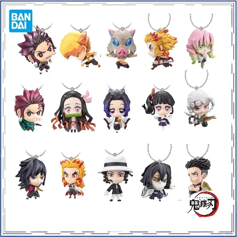 

BANDAI Demon Slayer Q-version Capsule Toys Key chain Tanjirou Nezuko Agatsuma Zenitsu Pendant Brand new genuine In shelf