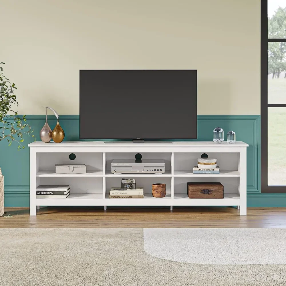 

TV Stand with 6 Cubby for 75 inch , Television Stands Entertainment Center Media Stand for Living Room, Bedroom TV Table