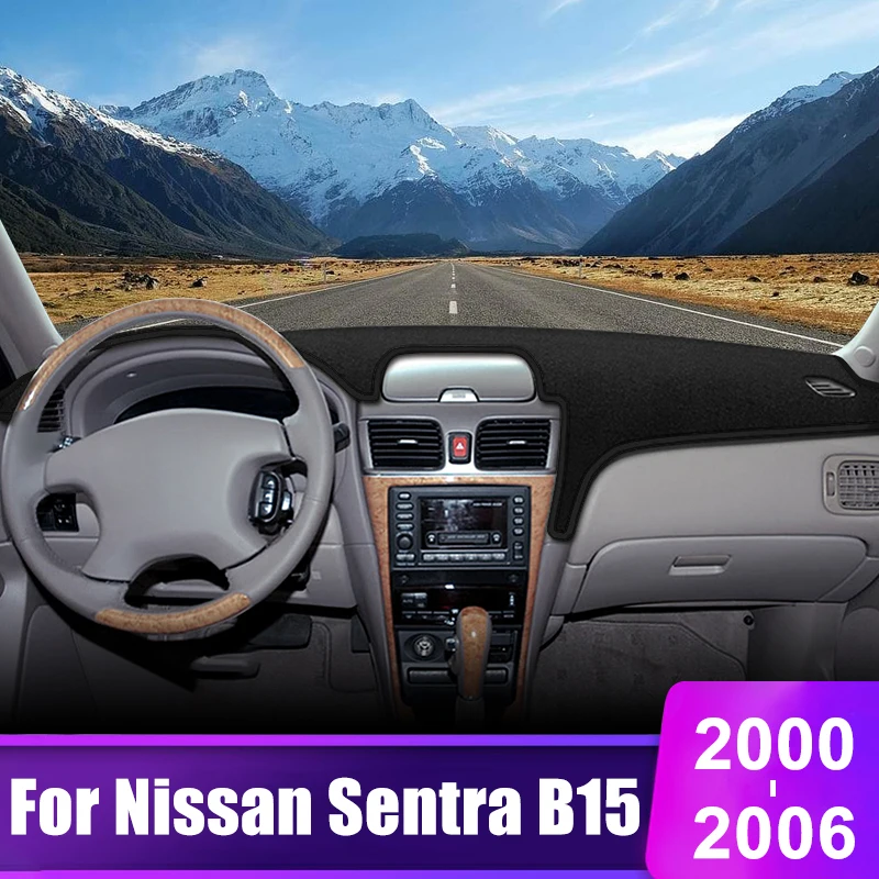 

For Nissan Sentra B15 2000 2001 2002 2003 2004 2005 2006 Car Dashboard Cover Sun Shade Non-slip Mat Pad Interior Accessories