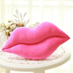 Valentine'S Day Pink Lips Shaped Pillow Couple Plush Cushion Pillow Festival Celebration Party Supplies Romantic Gifts DIY 2024