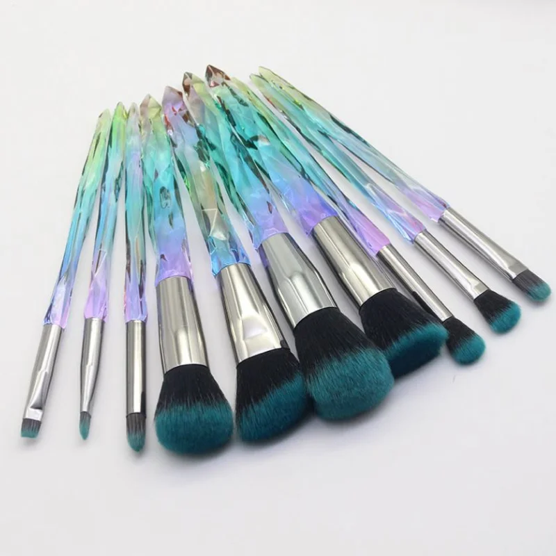 Crystal Make-up Brush Set 10 Kabuki Brushes Basic Make-up Concealer Cream Flour Eye Shadow High-quality Make-up Brushes