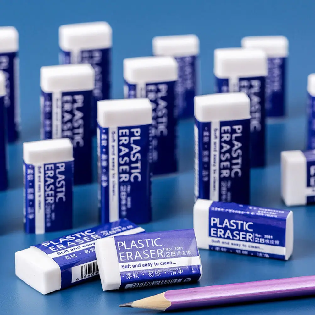 学生用消しゴム30個-安全なプラスチック消しゴム-鉛筆書き試験用-学校用品-教室のご褒美-教育用品