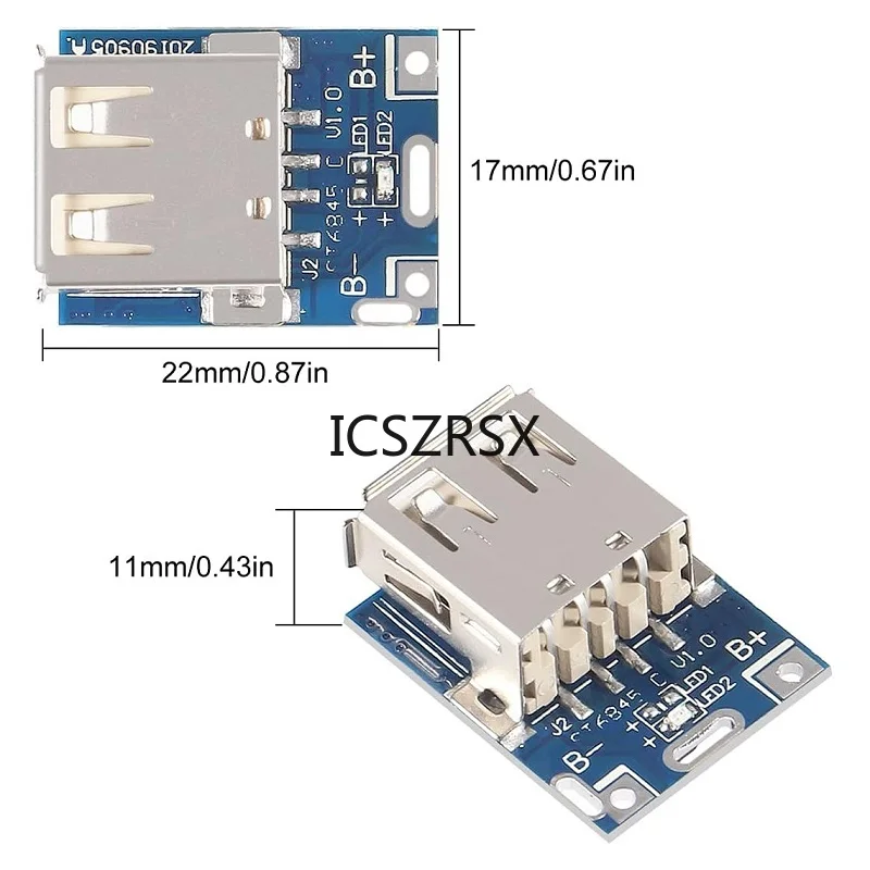 5V 1A Micro USB Boost Converter Step-Up Power Supply Module Protection Board 18650 Lithium Battery Power Bank With Protection