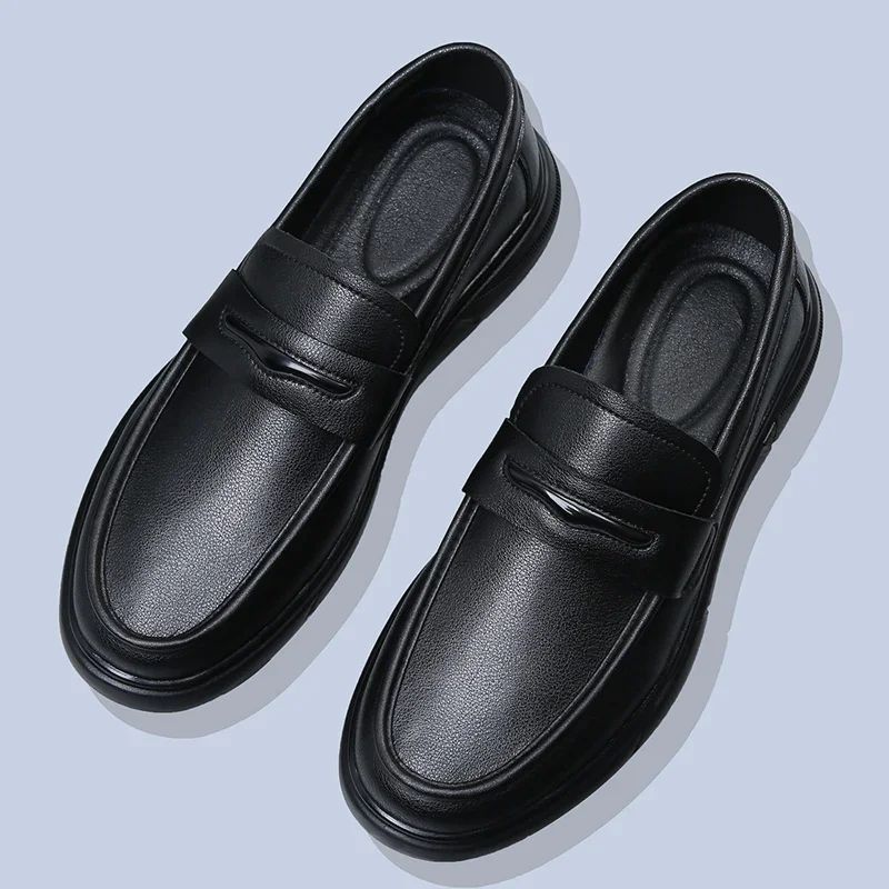 Handmade Casual Leather Business Brown Loafers Slip-on Tassel Shoes Handmade Comfy Moccasins Leisure Walk Driving Shoes For Men