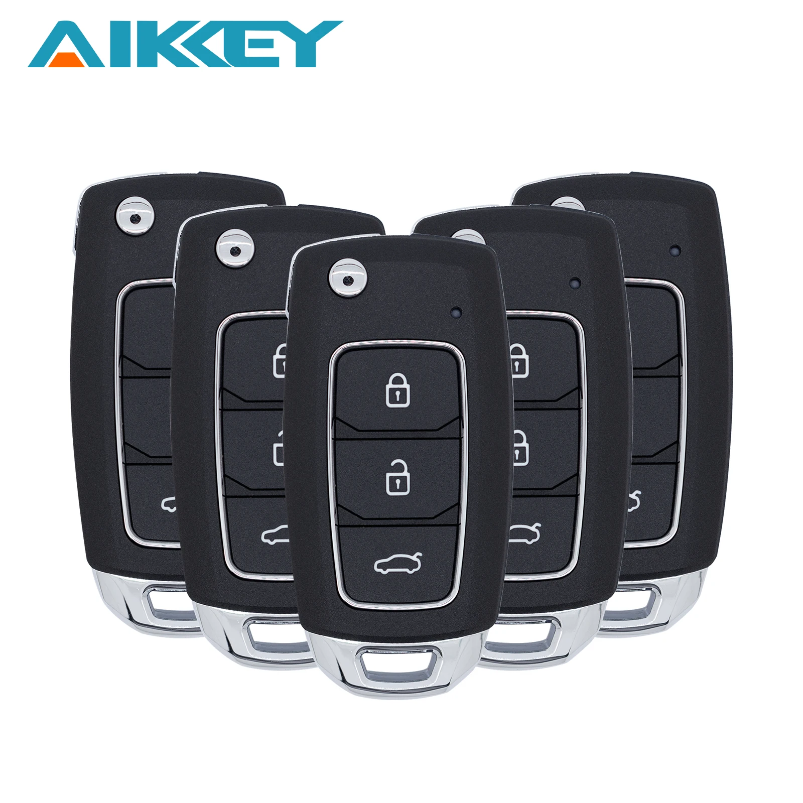 AIKKEY K3 MQB estilo Universal A serie 3 botones diseño mando a distancia de coche Fob para máquina AIK reemplazo de llave de Control remoto