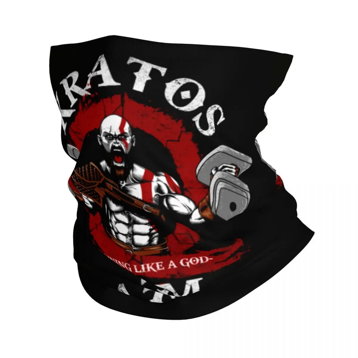 Kratos Gym Bandana Neck Warmer Women Men Winter Ski Tube Scarf Gaiter God Of War Viking Myth Face Cover