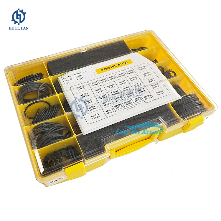 Yellow Box 382PCS 4C-4782 O-RING Kit 4C4782 O Ring  in Black Seal  4C8253