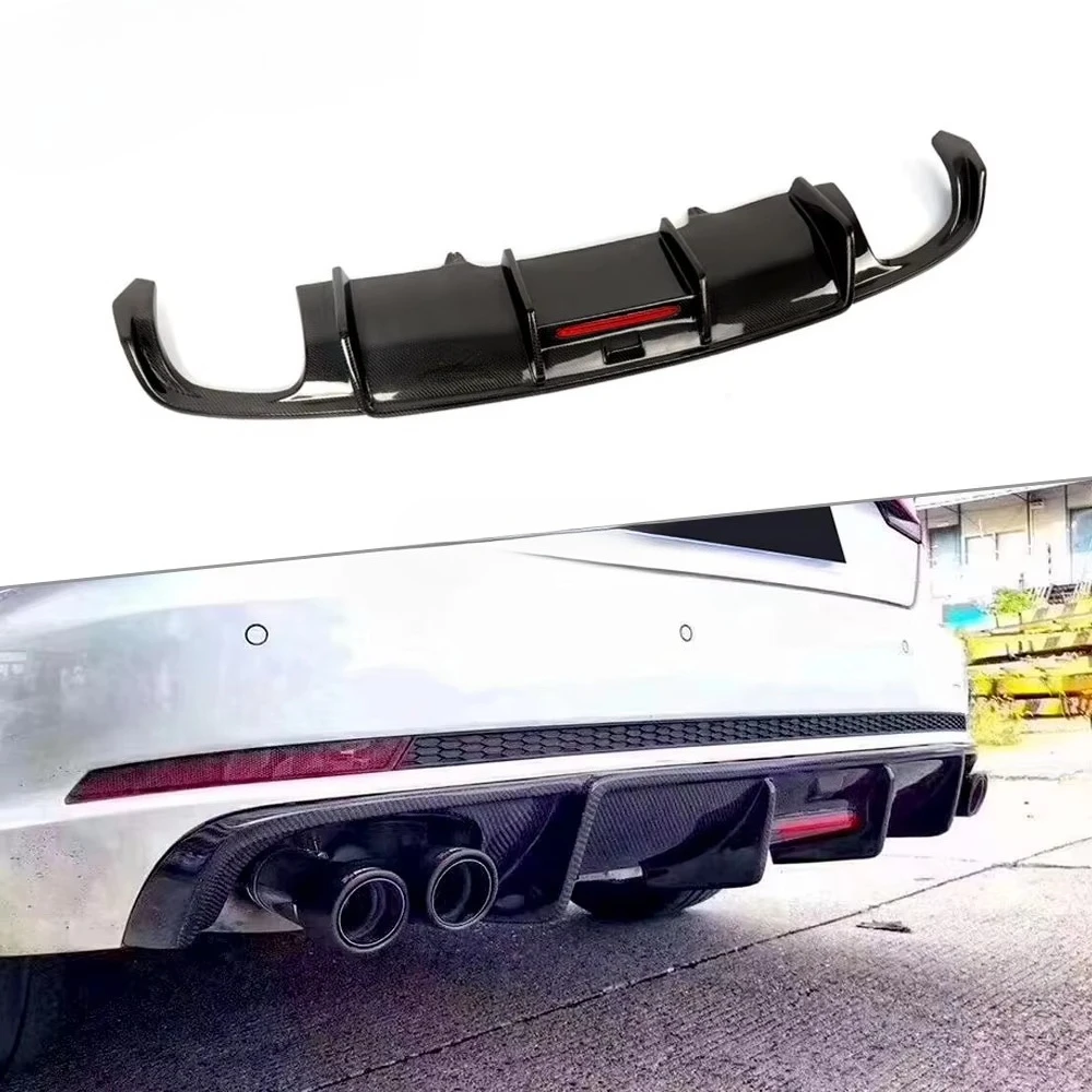 

Car Racing Rear Bumper Lip Diffuser Spoiler for A4 S4 B9 2017 2018 2019 Rear Diffuser Car Styling