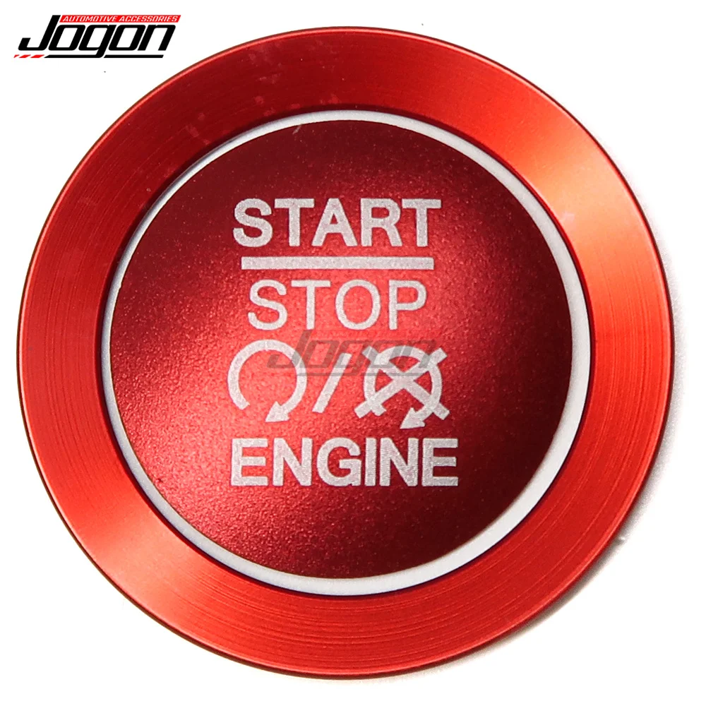 For Jeep Commander Wrangler Grand Cherokee Car Engine Start Stop Button Cover Ignition Ring Cover Trim Car Sticker Accessories