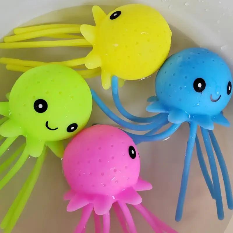 Pool Squirt Toys Cute Soft Octopus Bath Toys Water Fight Toys Sensory Fidget Toys Summer Pool Toys Outdoor Fun For Kids Boys