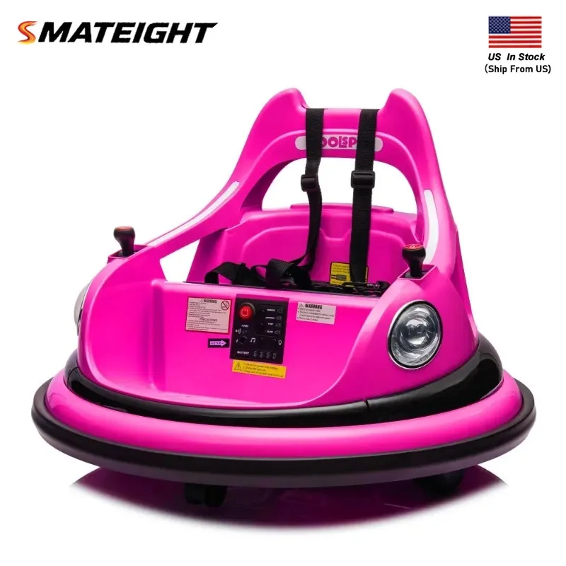 12V 電動バンパーカー（リモコン付き、360度回転） °   スピン、LEDライト、Bluetooth、衝突防止ボディ、対象年齢2歳以上のお子様向け