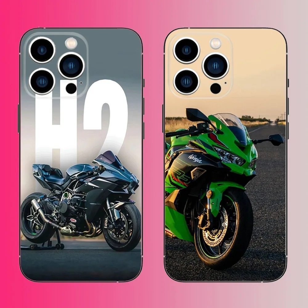 Motorcycles N-Ninja H2R Phone Case For iPhone 16,15,14,13,12,11,Pro,Max,Plus,Mini,X,XS,XR,8,7,S,SE K-KawasakiES Soft Black Case