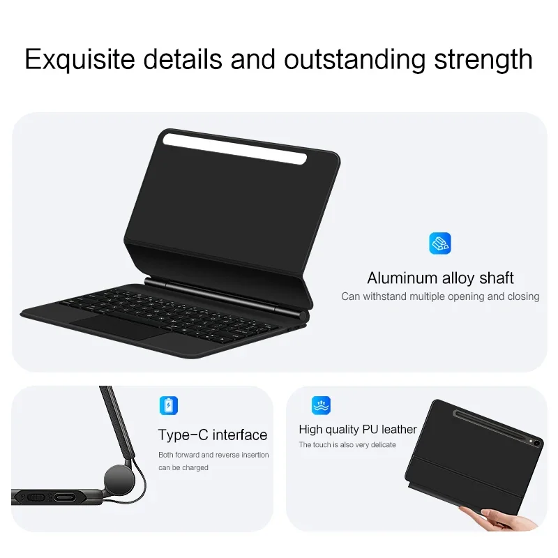 Magic Keyboard for Samsung Galaxy Tab S9 FE S10 FE S10 Lite 10.9" S9 S8 S7 11 inch Smart Magnetic Case Backlight TouchPad Keypad - view 4