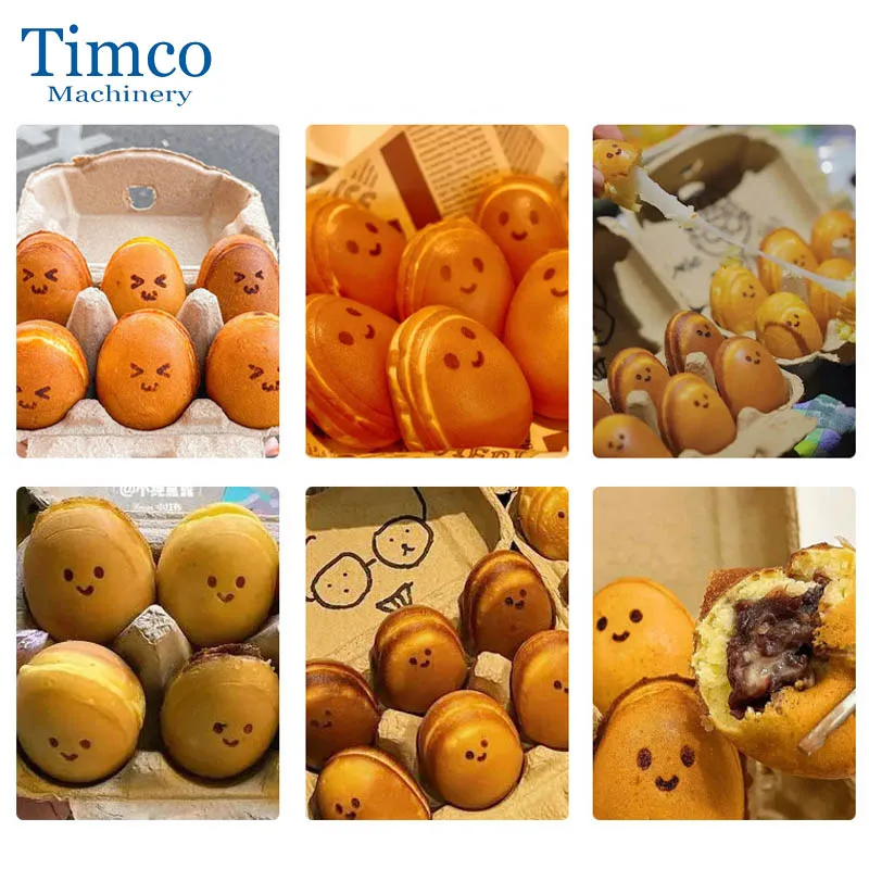 TIMCO Smile Face Egg Waffle Maker 12 قطعة ماكينة صنع الوافل الكهربائية المضحكة غير اللاصقة على شكل بيضة مستديرة