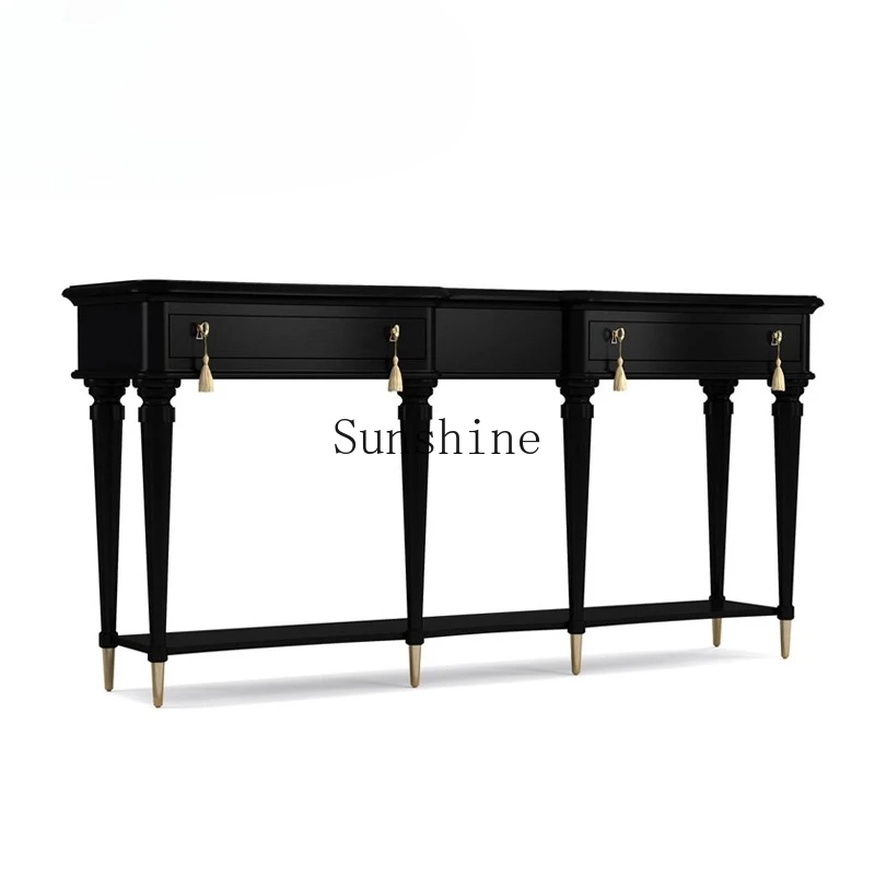 

American country living room entrance partition table modern entrance table decorative cabinet