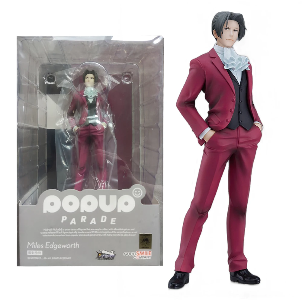 18CM Anime Gyakuten Saiban Mitsurugi Reiji Figur Spiel Puppe Spielzeug Modell Puppe Standing Naruhodo Ryuichi Action Figur PVC