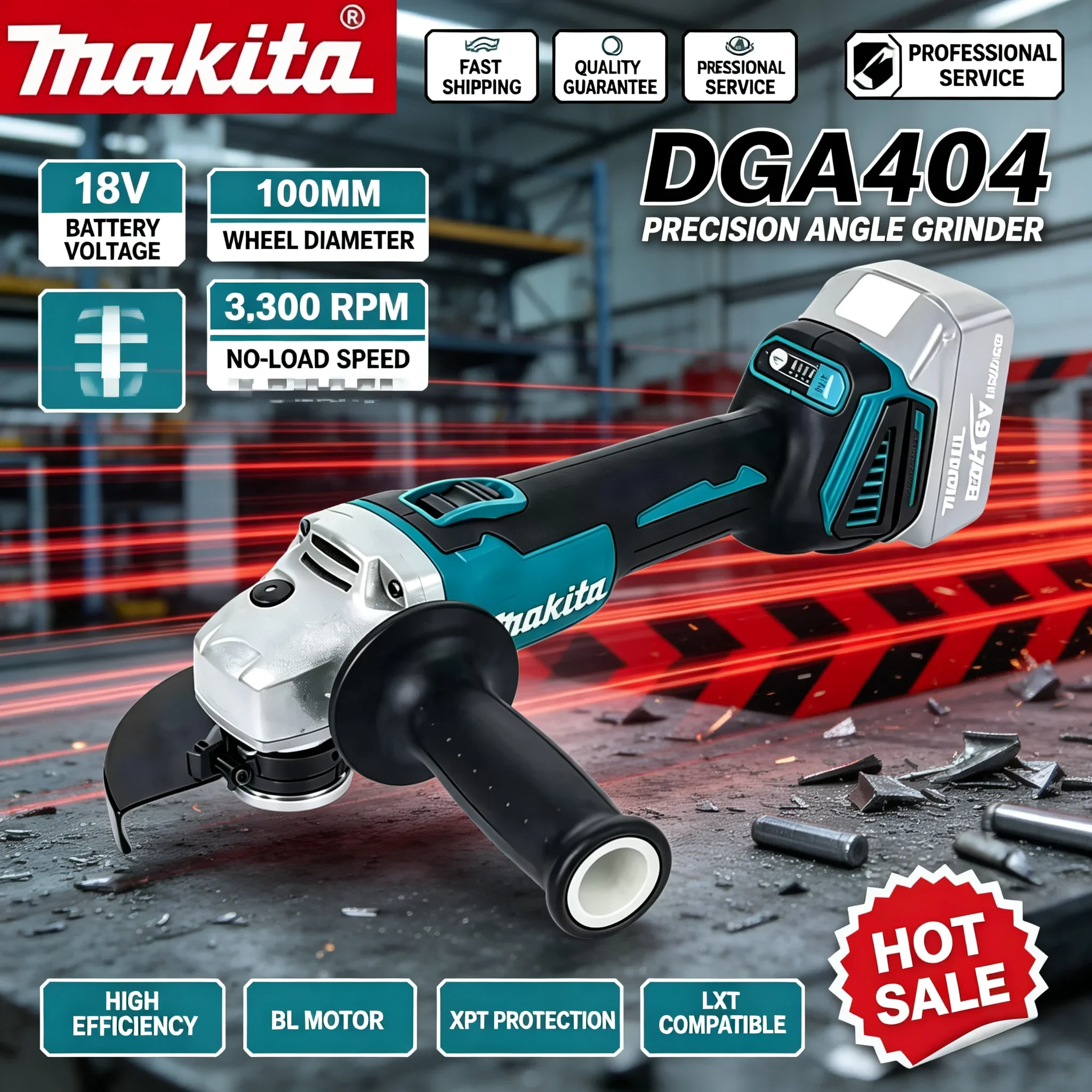 smerigliatrice-angolare-senza-spazzole-makita-dga404-ricaricabile-con-disco-da-100-mm-utensile-elettrico-a-batteria-al-litio-per-il-taglio-di-metalli-e-la-lucidatura-di-superfici