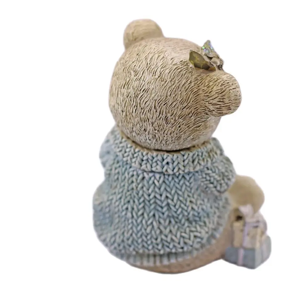 3D Christmas Bear Silicone Mould Baby Boy Sweater Chocolate Candy Cake Decor Baking Mold for DIY Resin Gypsum Wax Soap