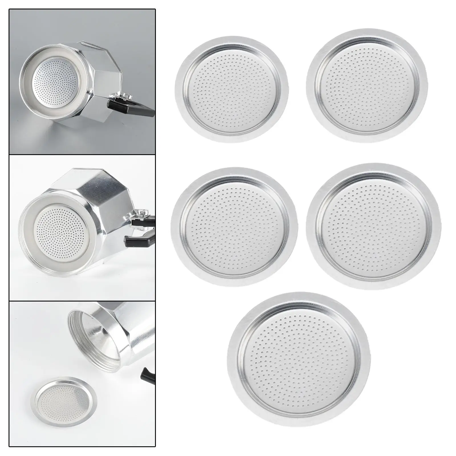 Espresso Maker Filter Accessories Sieve for Stovetop Espresso Kitchen Espresso Machine Replacement Parts Moka Pots Easy to Clean