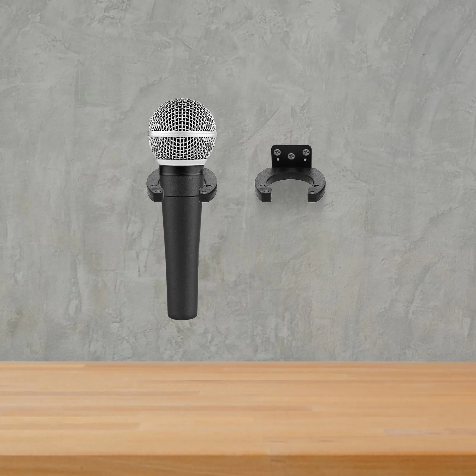 

Microphone Holder Stand Metal Mic Hook With Rubber Padding For Ktv Home Entertainment Microphone Storage Rack Organizer Clamp