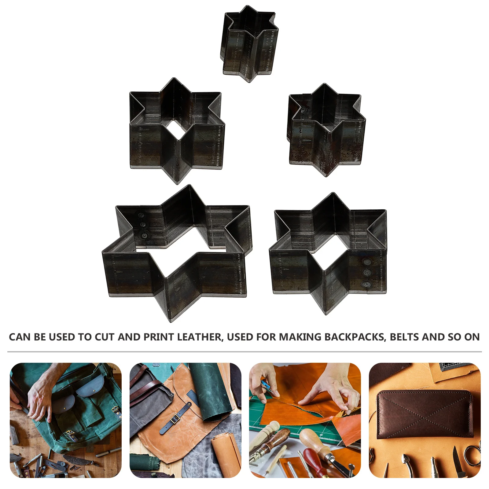 

5Pcs Hole Puncher High Quality Steel DIY Punching Tool for Straps Belts Craftwork Smooth Finish Equipment