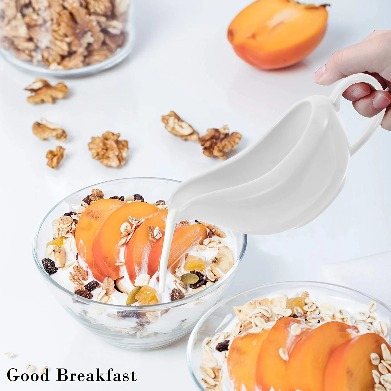 

1Set Ceramic Gravy Boat Saucier Tray High Quality Materials Easy Carry Pouring Nozzle Gravy Boat Sauce Dish