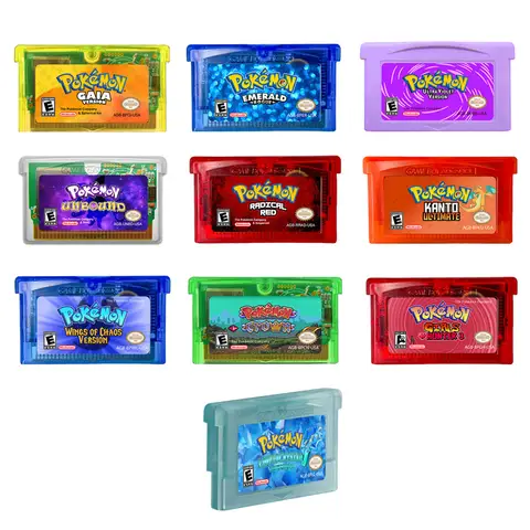 New Version Game GBA RTC Game Cartridge Real Time Clock Game Card Console Pokemon LIQUID CRYSTAL GAIA ULTRA VIOLET UNBOUND