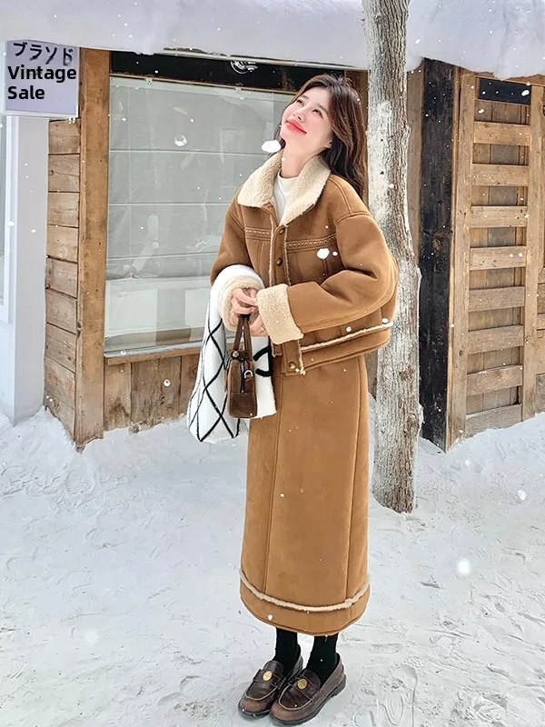 

Теплый комплект из двух предметов с леопардовым принтом: женский зимний модный костюм из юбки и свитера, юбка-клеш с высокой талией, утепленное пальто