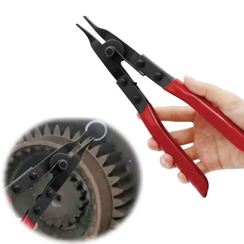 Special Retaining Pliers Lock Pliers Flat for Removing Installing Gearshift Locking Rings Angle Tip Circlip Plier U5K8