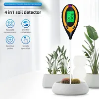 Digital 4 In 1 Soil PH Meter Moisture Monitor Temperature Sunlight Tester for Gardening Plants Farming with Blacklight